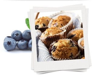 mini muffins med blabaer