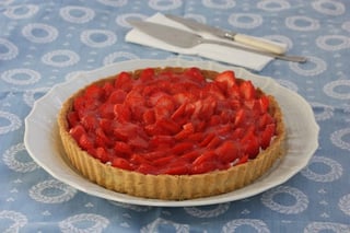 sukkerfri jordbarterte strawberry pie